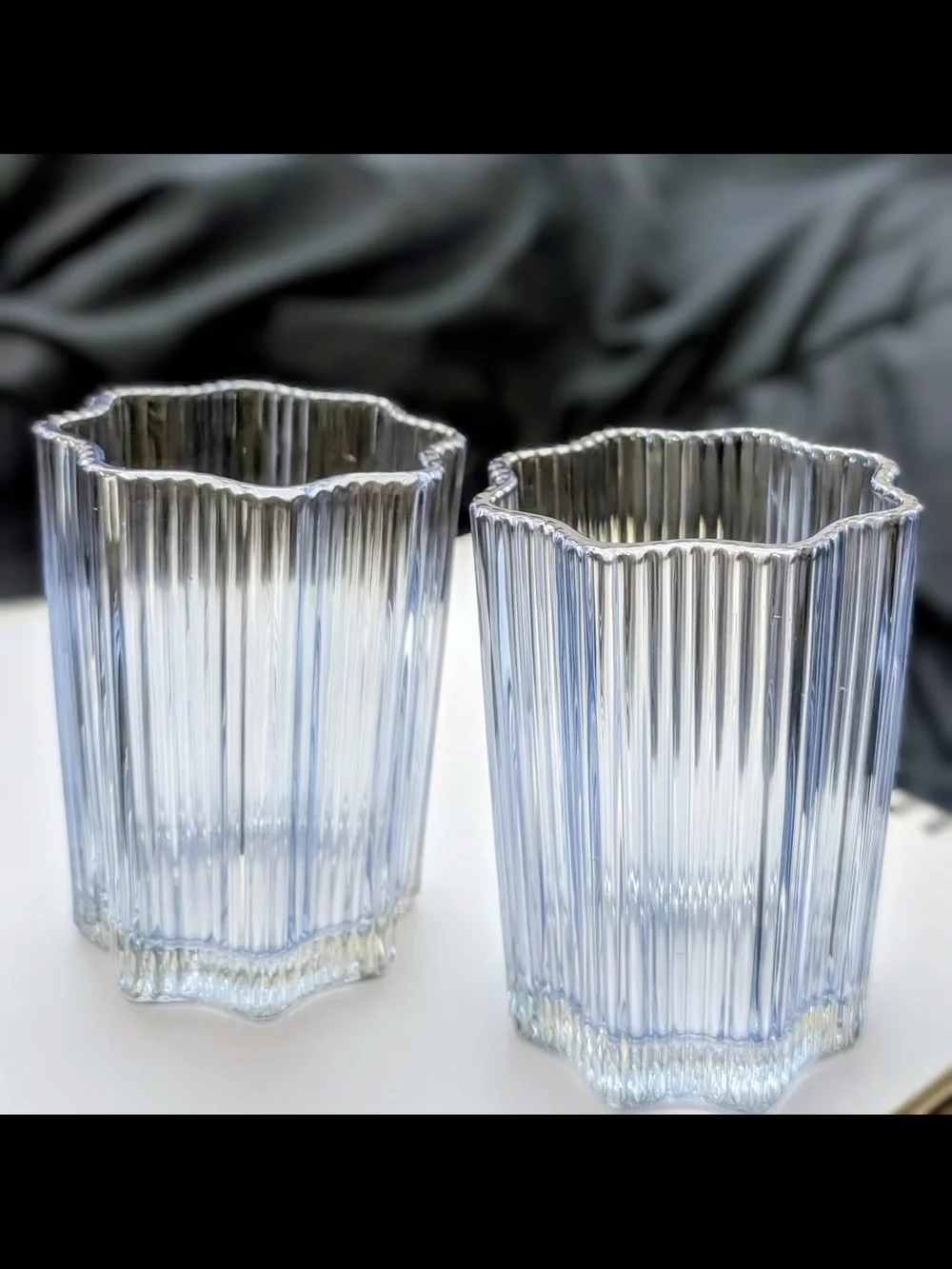 Glass Hause Ribbed Glasses - Set Of 2 Glasses